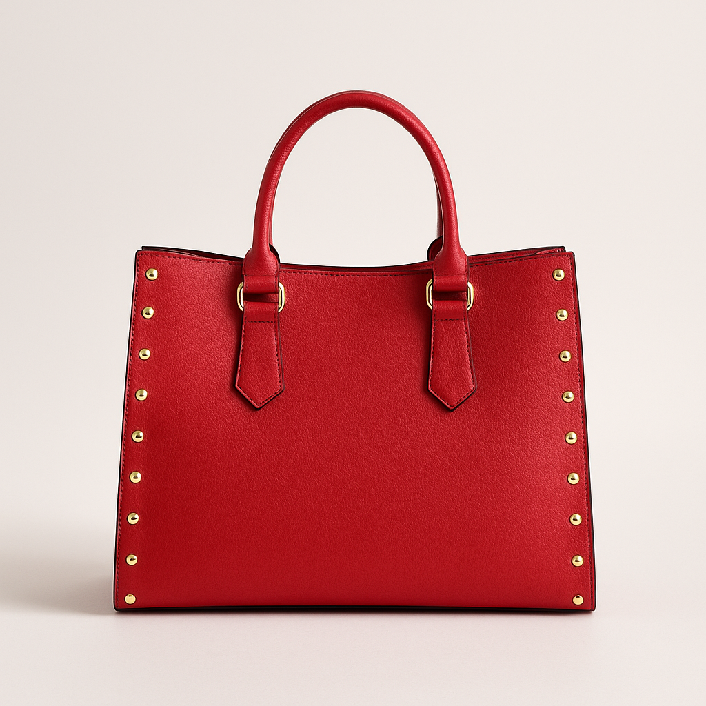 Tote Roja con Tachuelas – “Actitud & Estilo”