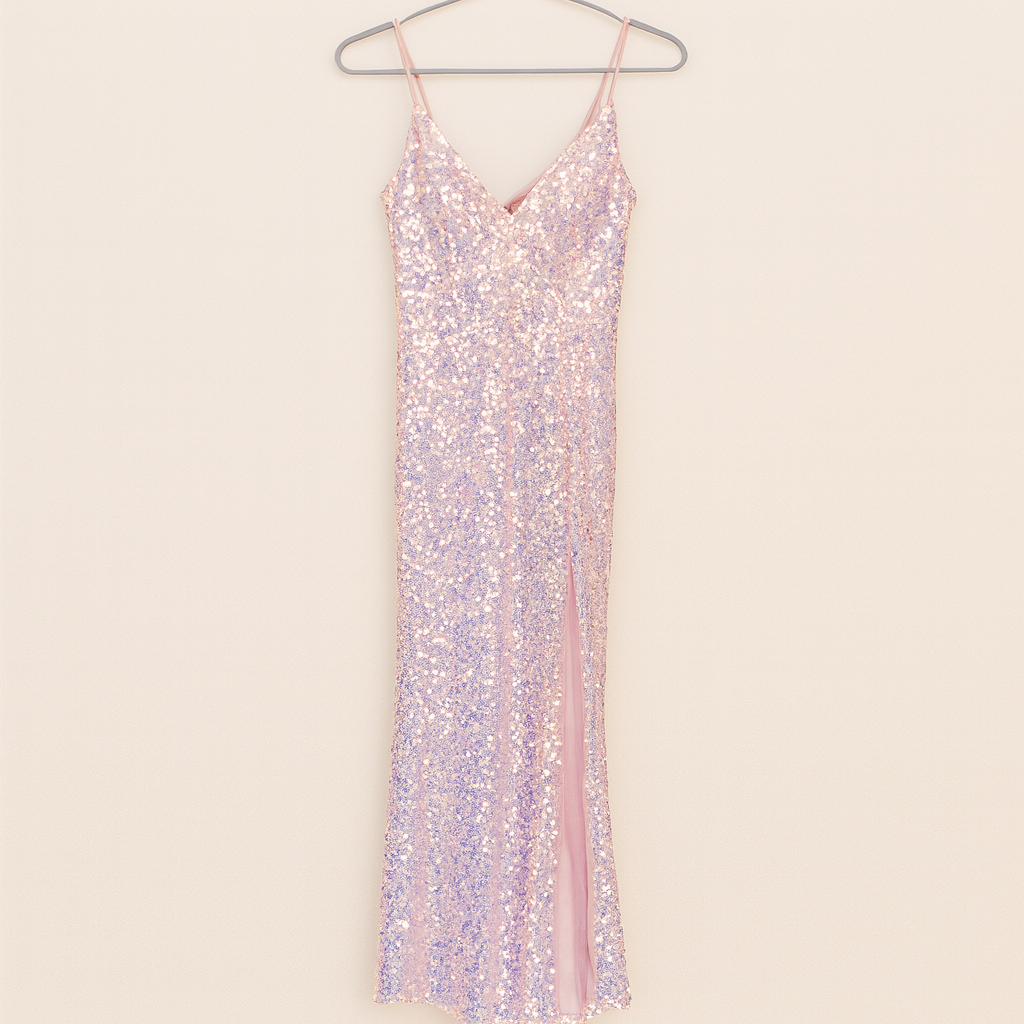 Vestido Lila Satinado – “Brillo Suave”